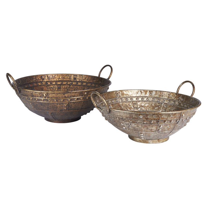 Household Essentials Metal Large Decorative Bowl Wayfair